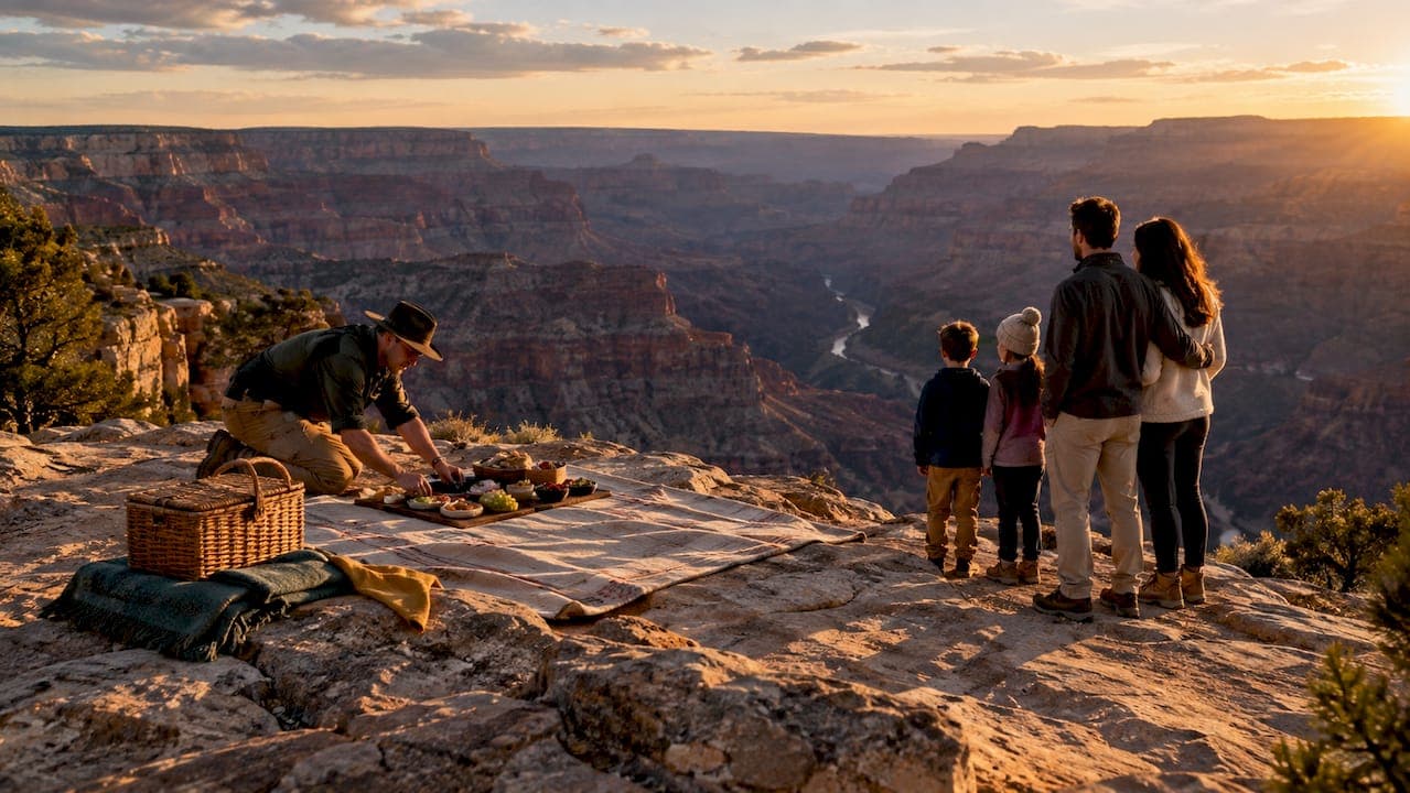 Beat Crowds on a Private Grand Canyon Picnic for Couples & Families
